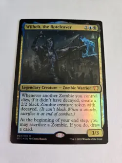 Wilhelt, the Rotcleaver Commander: Innistrad: Midnight Hunt Foil NM FREE SHIPPIN - Image 1