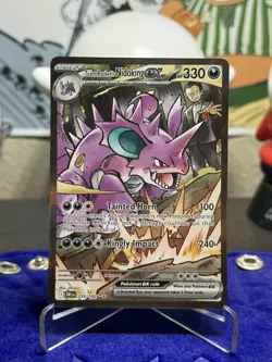 Pokemon TCG Team Rockets Nidoking EX Holo Card 233/182 Destined Rivals SIR NM - Image 1