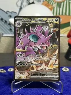 Pokemon TCG Team Rockets Nidoking EX Holo Card 233/182 Destined Rivals SIR NM - Image 2