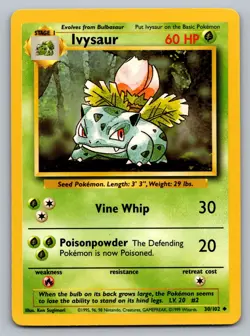 Pokemon TCG Base Set Ivysaur 030/102 - Image 1