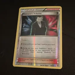 Pokemon TCG Giovanni's Scheme 138/162 BREAKthrough Uncommon Reverse Holo Trainer - Image 1
