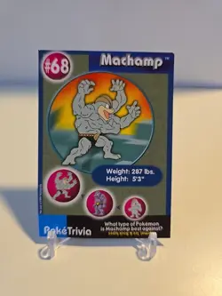 Pokemon Burger King PokeTrivia Non-perforated Machamp #68 - Image 1