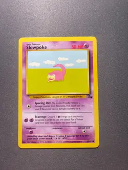 Pokemon TCG Slowpoke Fossil 55/62 Unlimited 1999-2000 Wizards Base Set - Image 1