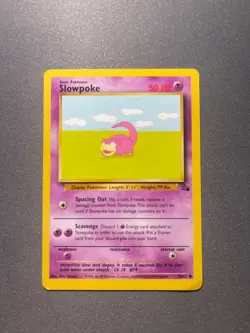 Pokemon TCG Slowpoke Fossil 55/62 Unlimited 1999-2000 Wizards Base Set - Image 3