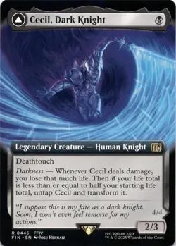 Cecil, Dark Knight EXTENDED ART Final Fantasy Magic MTG NM - Image 1