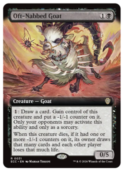 Oft-Nabbed Goat - Extended Art Commander: Lorwyn Eclipsed MTG - Image 1