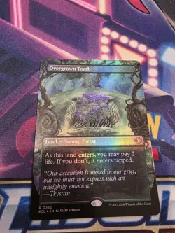 Overgrown Tomb (Borderless) Lorwyn Eclipsed Foil （roller mark/hickey） - Image 1