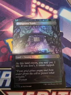 Overgrown Tomb (Borderless) Lorwyn Eclipsed Foil （roller mark/hickey） - Image 2