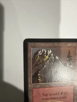 MTG: Alpha - Mountain (A) - Snowy Caps - Shadow Signed By Douglas Schuler - LP+ - Image 2