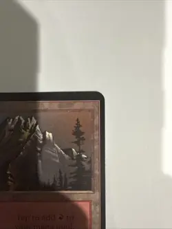 MTG: Alpha - Mountain (A) - Snowy Caps - Shadow Signed By Douglas Schuler - LP+ - Image 3