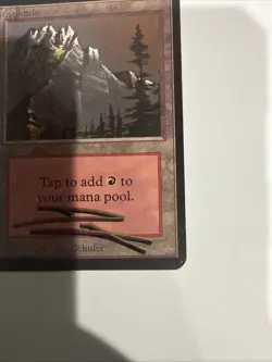 MTG: Alpha - Mountain (A) - Snowy Caps - Shadow Signed By Douglas Schuler - LP+ - Image 5