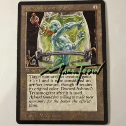ASHNOD'S TRANSMOGRANT - ANTIQUITIES - ARTIST SHADOW SIGNED - MARK TEDIN - MTG LP - Image 1