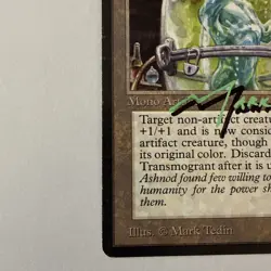 ASHNOD'S TRANSMOGRANT - ANTIQUITIES - ARTIST SHADOW SIGNED - MARK TEDIN - MTG LP - Image 4