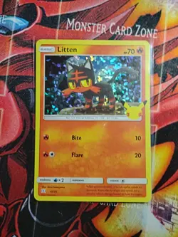 Litten - 15/25 - Holo - McDonalds 2021 - Pokemon Card - NM/M - Image 1