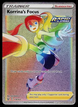 Pokemon Card - Korrina's Focus Battle Styles 174/163 Secret Rare - Image 1