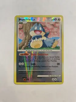 Munchlax 68/100 D&P Majestic Dawn Pokemon Card Reverse Holo Foil Rare MP - Image 1