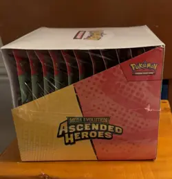 Pokemon TCG Ascended Heroes Tech Sticker Collection Sealed Case (12 Blisters) - Image 1