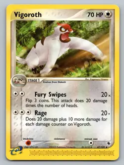 Pokemon TCG Ruby and Sapphire Vigoroth 47/109 - Image 1