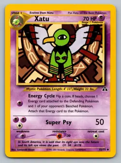 Pokemon TCG Neo Discovery Xatu 52/75 - Image 1
