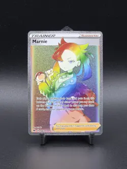 Pokemon Marnie 208/202 Sword & Shield Secret Rare Rainbow Full Art Trainer - Image 1