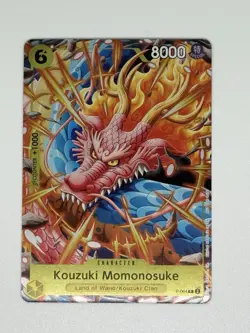 Bandai One Piece Card Game Kouzuki Momonosuke P-064 Foil Character Card - Image 1