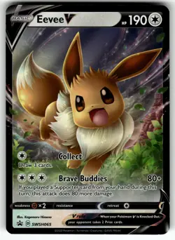 Eevee V - (Eevee Stamped) SWSH065 Battle Academy 2022 NM Pokemon Card TCG - Image 1
