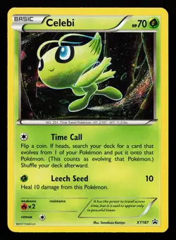 Celebi XY187 Holo XY Black Star Promo Pokemon Card - Image 1