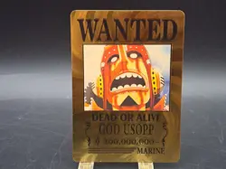 One Piece: God Usopp- Wanted Marine Poster Gold Card - Image 1