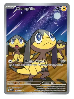 Helioptile 143/132 Me01: Mega Evolution Holo Pokemon Card NM - Image 1