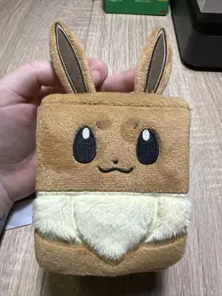 Pokemon Prismatic Plush Deck Case Eevee TCG Official Card Holder - Image 1