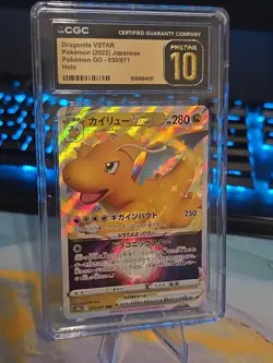🔥 💥 Dragonite VSTAR 050/071 Certified Pristine 10 Pokemon Go Holo Triple Rare - Image 1
