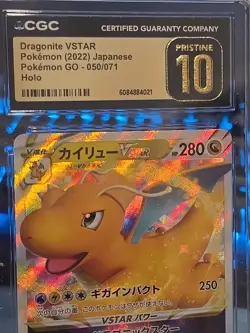 🔥 💥 Dragonite VSTAR 050/071 Certified Pristine 10 Pokemon Go Holo Triple Rare - Image 2