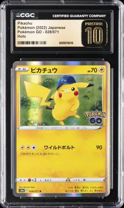 2022 POKEMON JPN POKEMON GO HOLO #028/071 PIKACHU CGC 10 PERFECT - Image 1