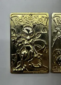 1999 Burger King Limited Edition Pokemon 23K Gold Plated Mewtwo And Charizard - Image 2