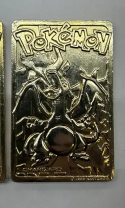 1999 Burger King Limited Edition Pokemon 23K Gold Plated Mewtwo And Charizard - Image 3