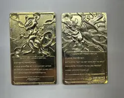 1999 Burger King Limited Edition Pokemon 23K Gold Plated Mewtwo And Charizard - Image 4