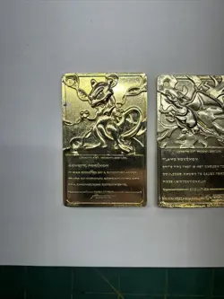1999 Burger King Limited Edition Pokemon 23K Gold Plated Mewtwo And Charizard - Image 5