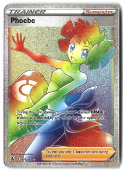 Phoebe ⭐ 175/163 Holo Rare Rainbow Battle Styles 2021 Pokemon NM - Image 1