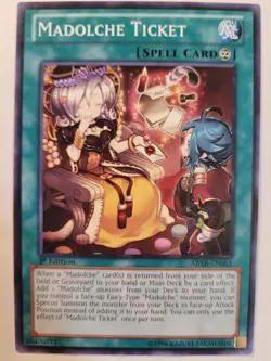 Madolche Ticket - Yugioh Abyss Rising 1st Edition - ABYR-EN061 - NM - Image 1