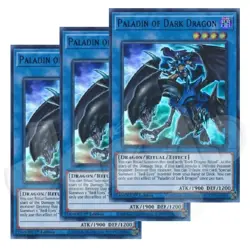 Yugioh Paladin of Dark Dragon x 3 - 1st Edition Ultra Rare Purple NM - Free Holo - Image 1
