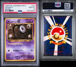 Pokemon Cards: Japanese Neo 2 Promo: Unown O 201 PSA 10 - Image 3
