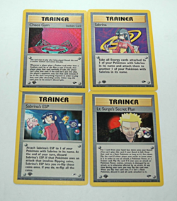 1st Edition Pokemon Trainer Cards Bundle Lot 12 Assorted Sabrina Chaos Erika - Image 2