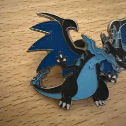 Official Nintendo Pokemon TCG 2014 Mega Charizard X Blue Enamel Collectors Pin - Image 2
