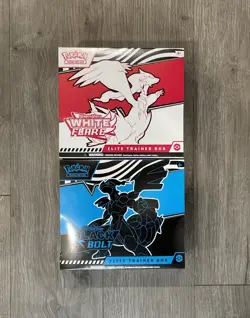 Pokemon Black Bolt and White Flare Elite Trainer Box ETB Set of 2 FACTORY SEALED - Image 1