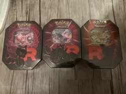 Team Rocket Tins Full Art Set of Three Pokemon TCG Pokemon TCG Destined Rivals - Image 1
