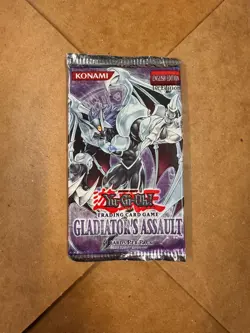 YUGIOH Trading Card GLADIATOR'S ASSAULT 1st Edition Booster Pack - Image 1