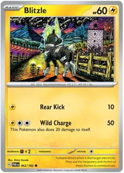 Blitzle 062/182 NM / M - Paradox Rift Pokemon Card - Shinji Kanda - Image 1