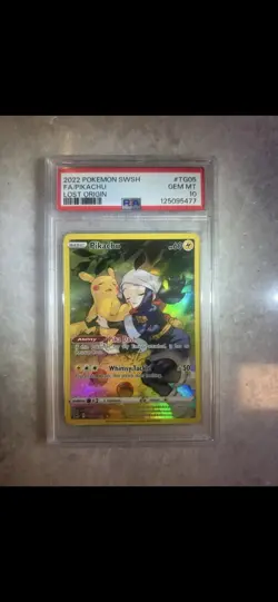 Pokemon TCG Pikachu Lost Origin Trainer Gallery TG05/TG30 Holo Ultra Rare PSA 10 - Image 1