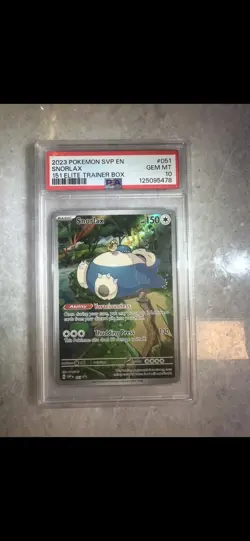 Pokemon TCG Snorlax SVP 051 Scarlet & Violet Promo PSA 10 Gem Mint - Image 1