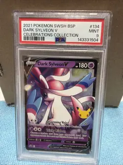 Pokemon TCG Celebrations: Classic Collection Dark Sylveon V #SWSH134 Promo PSA 9 - Image 1